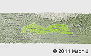 Physical Panoramic Map of Medeiros Neto, semi-desaturated