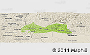 Physical Panoramic Map of Medeiros Neto, shaded relief outside