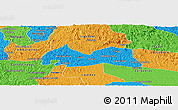 Political Panoramic Map of Medeiros Neto