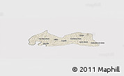 Shaded Relief Panoramic Map of Medeiros Neto, cropped outside