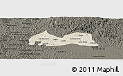 Shaded Relief Panoramic Map of Medeiros Neto, darken