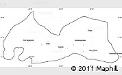 Blank Simple Map of Medeiros Neto, cropped outside