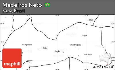 Blank Simple Map of Medeiros Neto