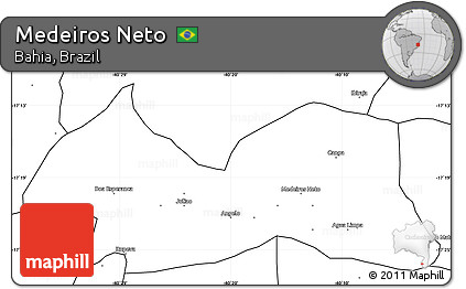 Blank Simple Map of Medeiros Neto