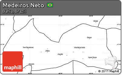 Blank Simple Map of Medeiros Neto