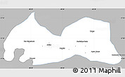 Gray Simple Map of Medeiros Neto, single color outside