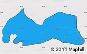 Political Simple Map of Medeiros Neto, cropped outside