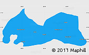 Political Simple Map of Medeiros Neto, single color outside