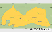 Savanna Style Simple Map of Medeiros Neto, single color outside