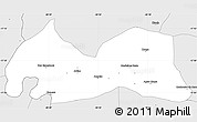 Silver Style Simple Map of Medeiros Neto