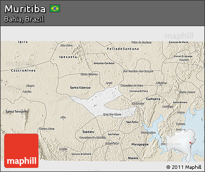 Classic Style 3D Map of Muritiba