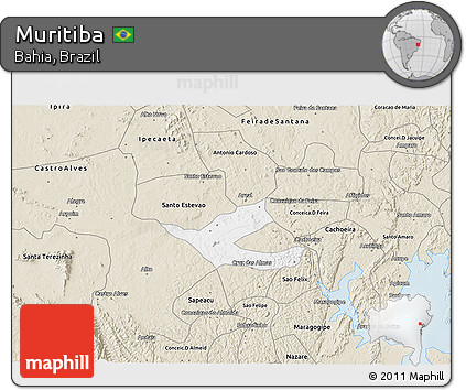 Classic Style 3D Map of Muritiba