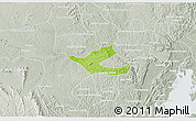 Physical 3D Map of Muritiba, lighten, semi-desaturated