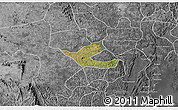 Satellite 3D Map of Muritiba, desaturated