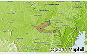 Satellite 3D Map of Muritiba, physical outside