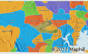 Satellite 3D Map of Muritiba, political outside