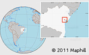 Gray Location Map of Muritiba, highlighted parent region