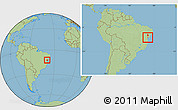 Savanna Style Location Map of Muritiba, within the entire country