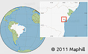 Savanna Style Location Map of Muritiba, highlighted country