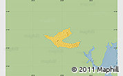 Savanna Style Map of Muritiba, single color outside