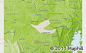 Shaded Relief Map of Muritiba, physical outside