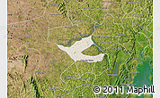 Shaded Relief Map of Muritiba, satellite outside