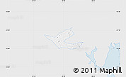 Silver Style Map of Muritiba, single color outside