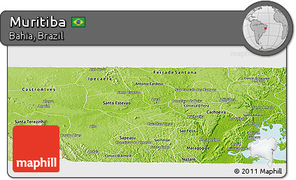 Physical Panoramic Map of Muritiba