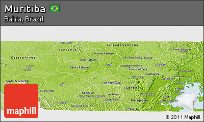 Physical Panoramic Map of Muritiba