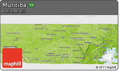 Physical Panoramic Map of Muritiba