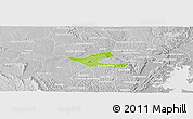 Physical Panoramic Map of Muritiba, lighten, desaturated