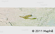 Satellite Panoramic Map of Muritiba, lighten