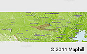 Satellite Panoramic Map of Muritiba, physical outside