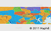 Satellite Panoramic Map of Muritiba, political outside