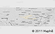 Shaded Relief Panoramic Map of Muritiba, desaturated