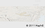 Shaded Relief Panoramic Map of Muritiba, lighten
