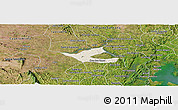 Shaded Relief Panoramic Map of Muritiba, satellite outside