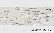 Shaded Relief Panoramic Map of Muritiba, semi-desaturated