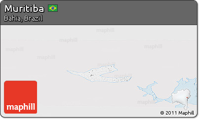 Silver Style Panoramic Map of Muritiba, single color outside