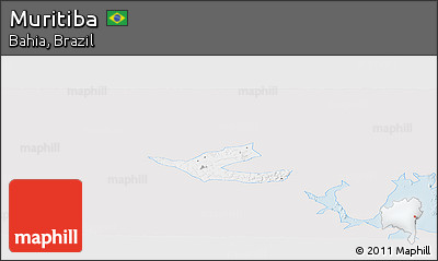 Silver Style Panoramic Map of Muritiba, single color outside