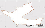 Classic Style Simple Map of Muritiba, cropped outside