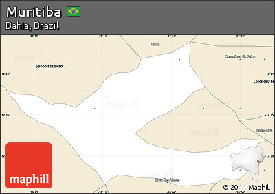 Classic Style Simple Map of Muritiba