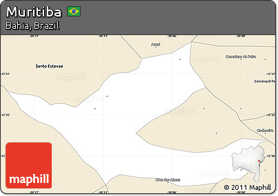 Classic Style Simple Map of Muritiba