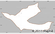 Gray Simple Map of Muritiba, cropped outside
