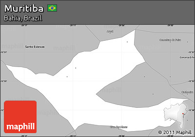 Gray Simple Map of Muritiba