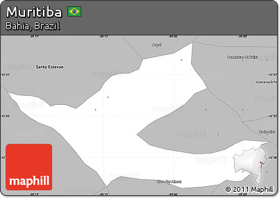 Gray Simple Map of Muritiba