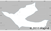 Gray Simple Map of Muritiba, single color outside