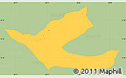 Savanna Style Simple Map of Muritiba, single color outside