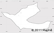 Silver Style Simple Map of Muritiba, cropped outside