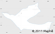 Silver Style Simple Map of Muritiba, single color outside